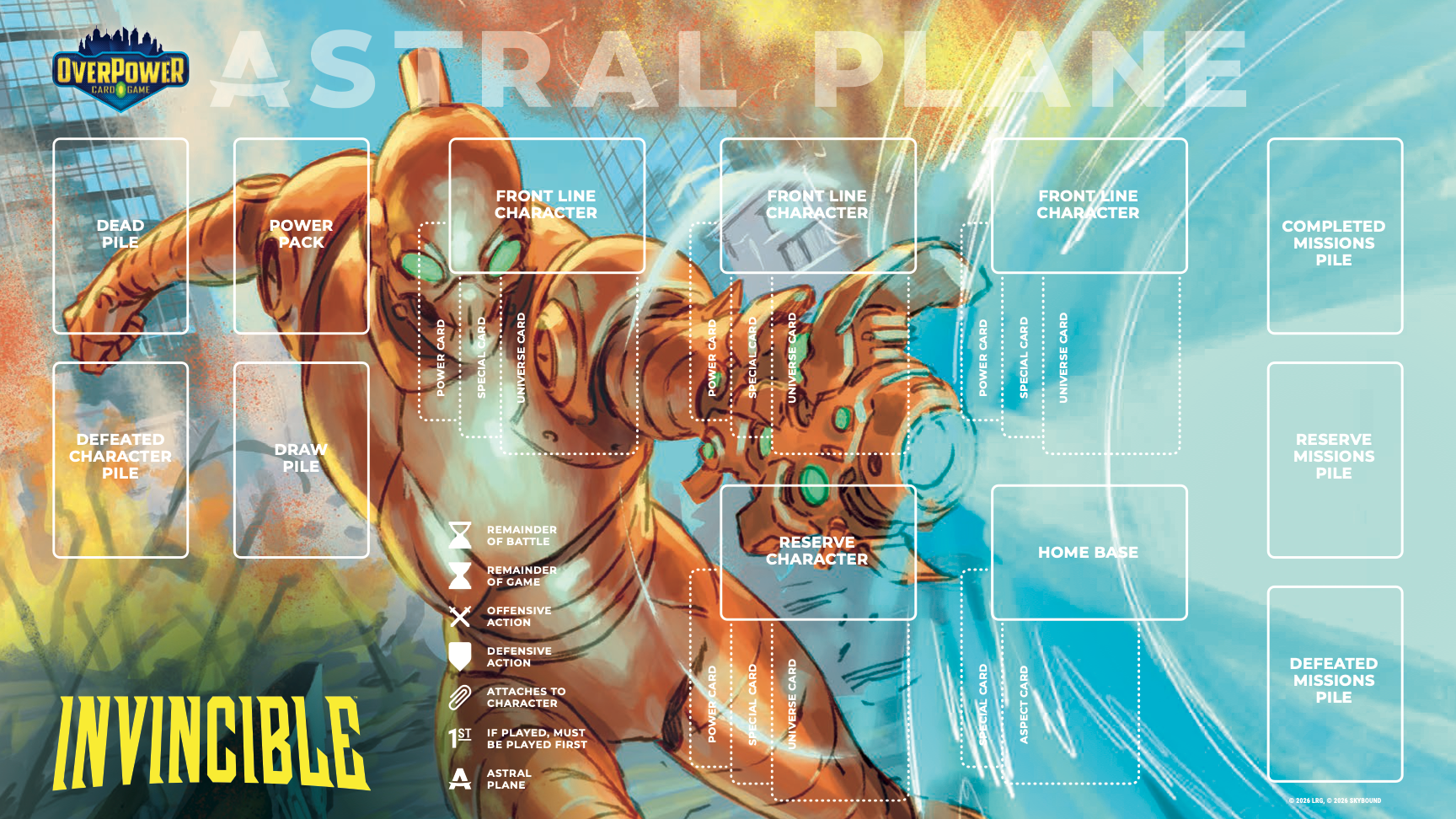 OverPower Invincible TCG Learn-to-Play Playmat — ROBOT